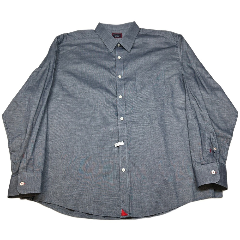 UNTUCKit Button Down Shirt Mens 3XL Blue Long‎ Sleeve Untuck Fit